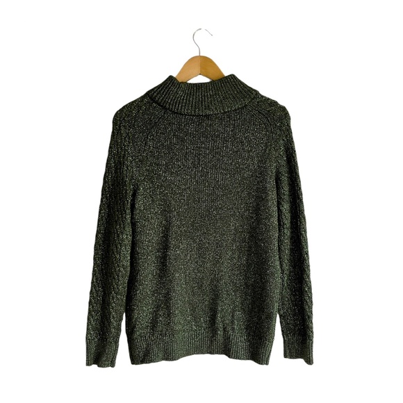 🌹2 for $20🌹 H&M Glittery Cable Knit Sweater Pullover Dark Green. Size XS - Picture 3 of 8